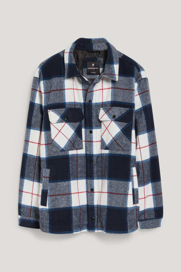 Exklusiv Online - CLOCKHOUSE - Flanell-Hemdjacke - Relaxed Fit - Kent - kariert - blau / creme