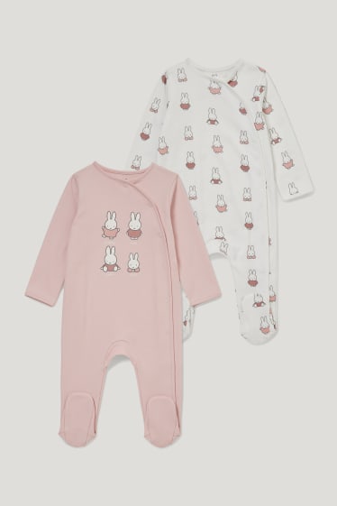 Bébé filles - Lot de 2 - Miffy - pyjamas pour bébé - coton bio - rose