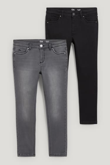 Kids Girls - Mărimi extinse - multipack 2 buc. - skinny jeans - jeans termoizolați - gri