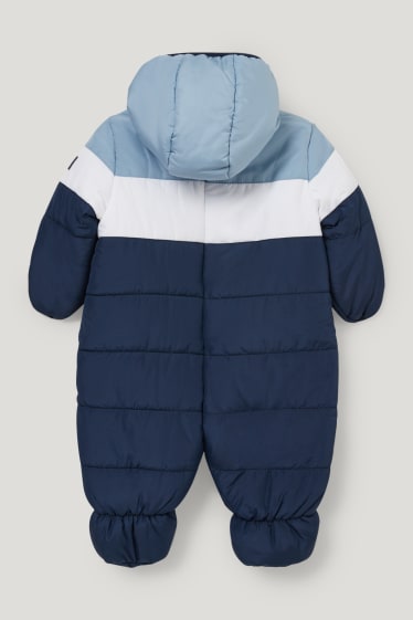 Bébé garçons - Combinaison de ski pour bébé avec capuche - bleu foncé