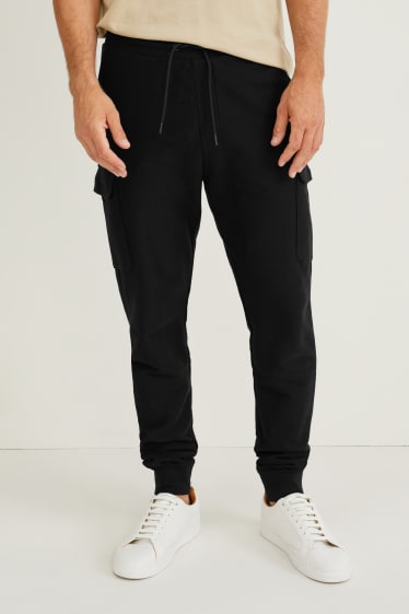 Herren - Cargo-Jogginghose - schwarz