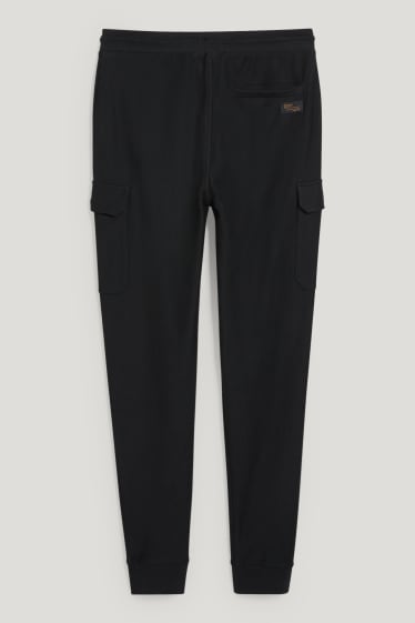 Herren - Cargo-Jogginghose - schwarz