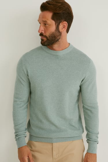 Mężczyźni - Sweter - jasnozielony