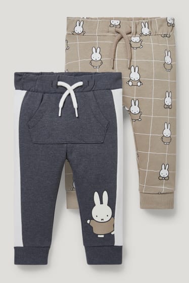 Baby Boys - Multipack of 2 - Miffy - baby joggers - gray-melange