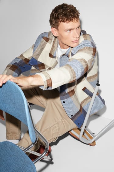 Clockhouse Boys - CLOCKHOUSE - Hemdjacke - kariert - weiß / blau