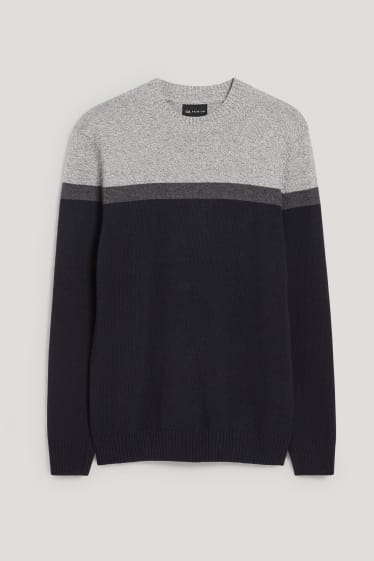Herren - Pullover - schwarz / grau