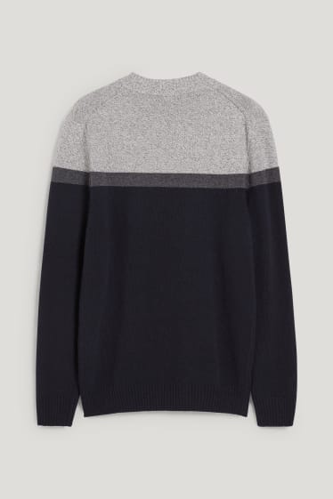 Herren - Pullover - schwarz / grau
