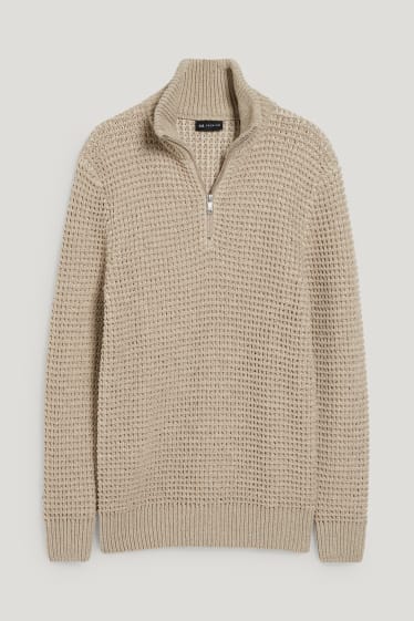 Herren - Pullover - beige