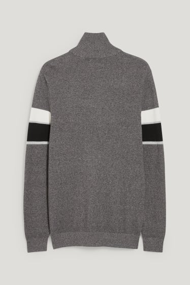 Herren - Pullover - grau-melange
