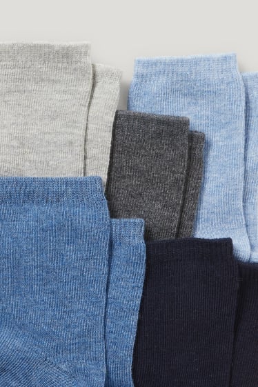 Bébé garçons - Lot de 10 paires - chaussettes pour bébé - gris clair / bleu foncé