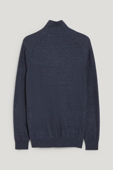 Herren - Pullover - dunkelblau-melange