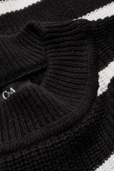 Kobiety - Sweter - w paski - czarny / biały