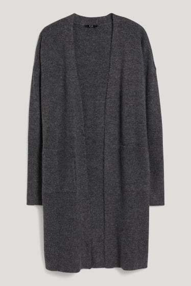 Damen - Strickjacke - grau-melange