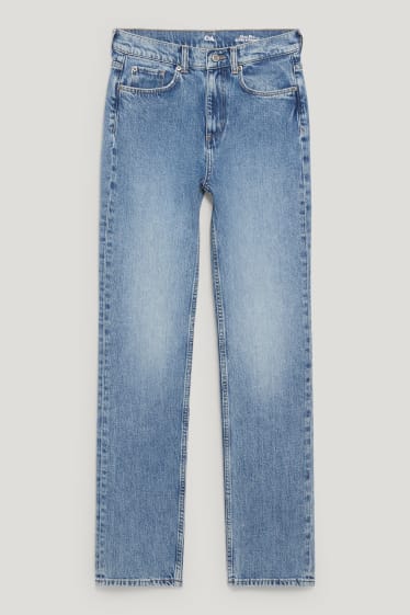 Dámské - Straight jeans - high waist - z recyklovaného materiálu - džíny - světle modré