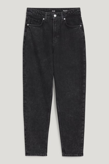 Femei - Mom jeans - talie înaltă - LYCRA® - denim-gri închis