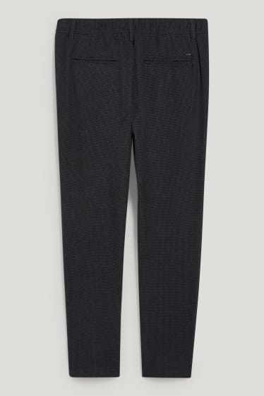 Herren - Hose - Tapered Fit - Flex - LYCRA® - kariert - grau-melange