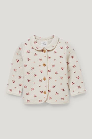 Exclusivo online - Chaqueta para bebé - de flores - blanco roto