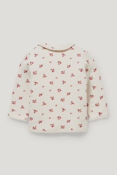 Exclusivo online - Chaqueta para bebé - de flores - blanco roto