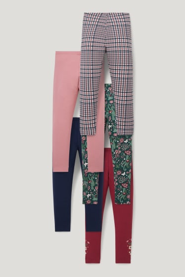 Esclusiva online - Confezione da 5 - leggings termici - rosa / blu scuro