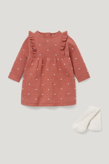 Baby Girls - Baby-Outfit - 2 teilig - braun