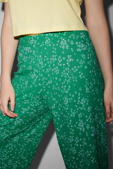 Exclusivo online - CLOCKHOUSE - culotte - high waist - de flores - verde