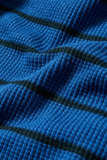 Dámské - Tričko s dlouhým rukávem basic - tmavomodrá