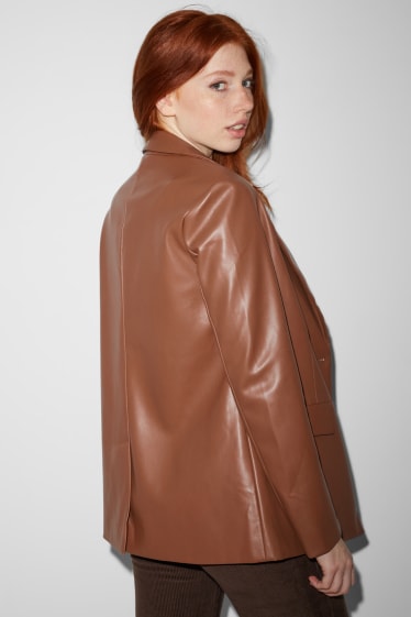 Clockhouse femme - CLOCKHOUSE - blazer - similicuir - marron