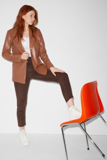 Clockhouse femme - CLOCKHOUSE - blazer - similicuir - marron