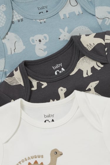 Baby Boys - Multipack 3 buc. - body bebeluși - albastru / alb