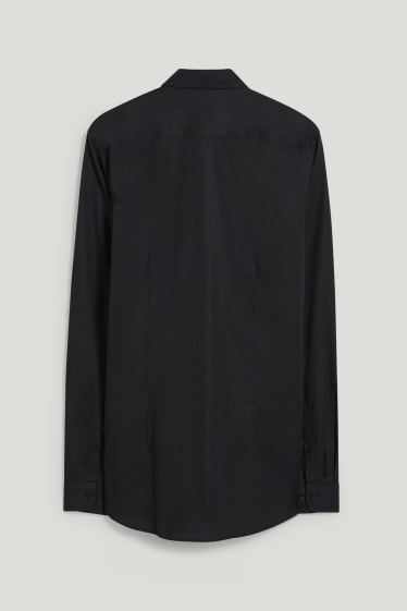 Heren - Business-overhemd - slim fit - extra lange mouwen - gemakkelijk te strijken - zwart