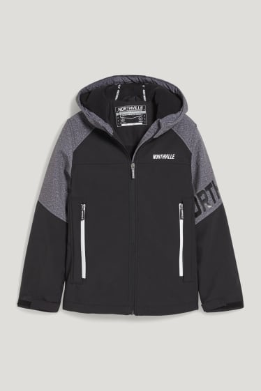 Nen - Jaqueta softshell amb caputxa - negre