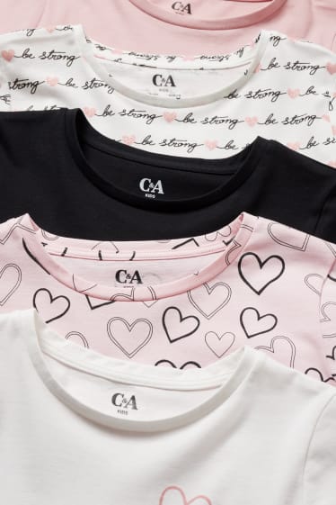 Niñas - Pack de 5 - camisetas de manga larga - blanco