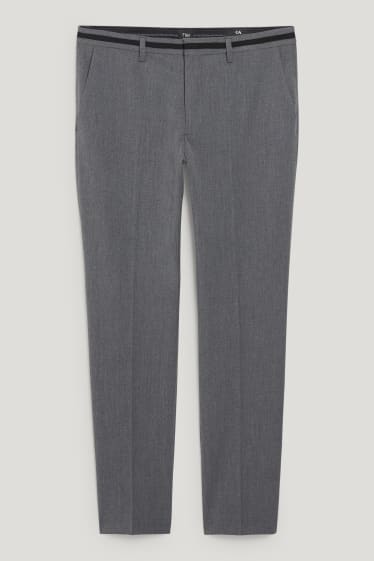 Hommes - Pantalon de costume - slim fit - Flex - LYCRA® - matière recyclée - gris chiné
