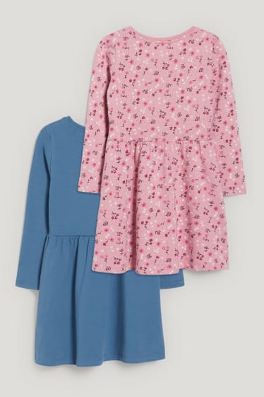 Filles - Lot de 2 - robes - bleu pétrole