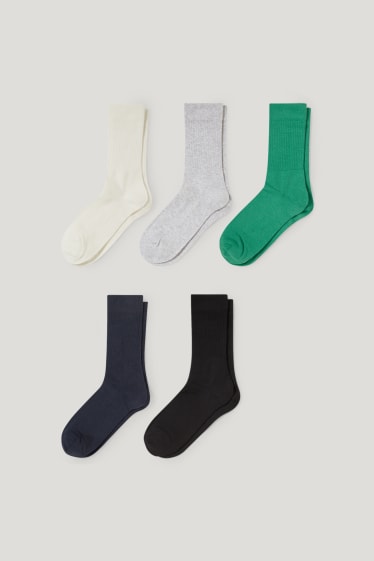 Hombre - Pack de 5 - calcetines - LYCRA® - negro