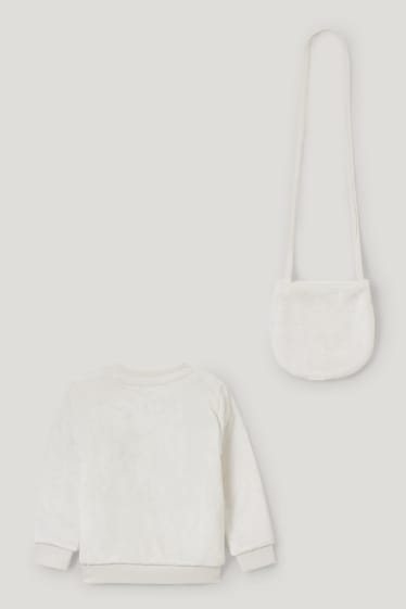Toddler Girls - Einhorn - Set - Sweatshirt und Tasche - 2 teilig - cremeweiß