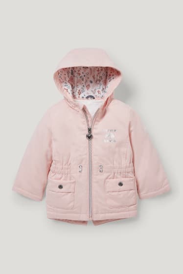 Baby Girls - 2-in-1-Baby-Parka mit Kapuze - rosa