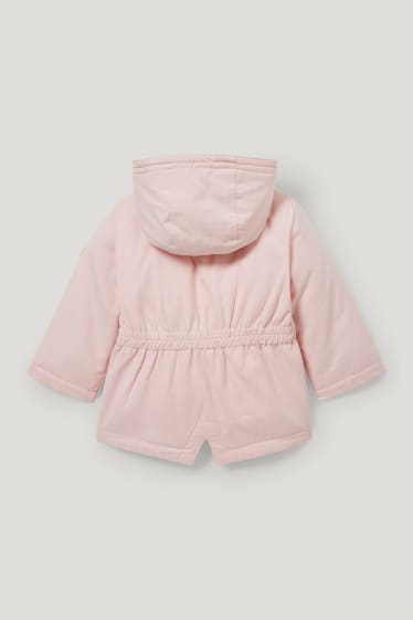 Baby Girls - 2-in-1-Baby-Parka mit Kapuze - rosa