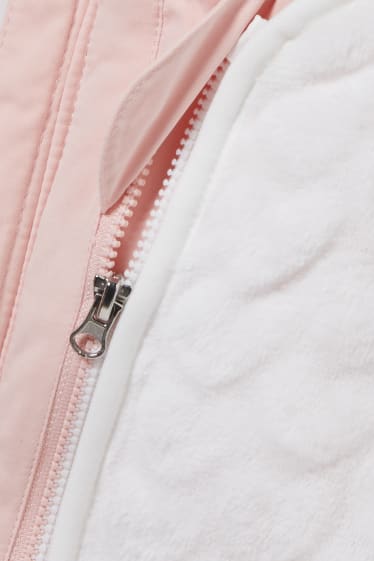 Baby Girls - 2-in-1-Baby-Parka mit Kapuze - rosa