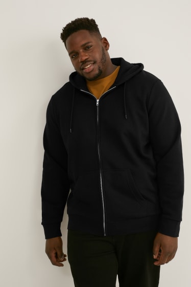 Heren XL - Sweatvest met capuchon - gerecycled - zwart