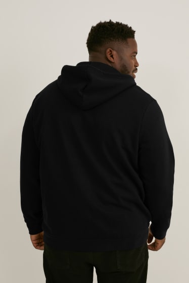 Heren XL - Sweatvest met capuchon - gerecycled - zwart