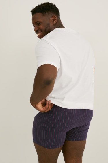 Hommes grandes tailles - Lot de 3 - boxers - à rayures - rouge / bleu