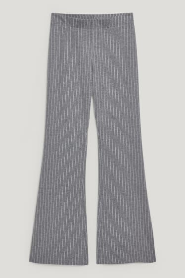 Clockhouse Girls - CLOCKHOUSE - Jersey-Hose - gestreift - grau-melange