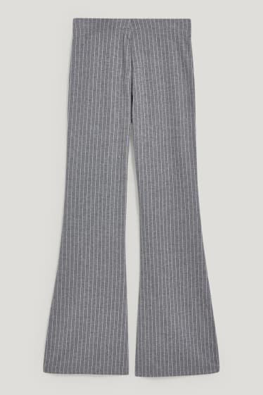 Clockhouse Girls - CLOCKHOUSE - Jersey-Hose - gestreift - grau-melange