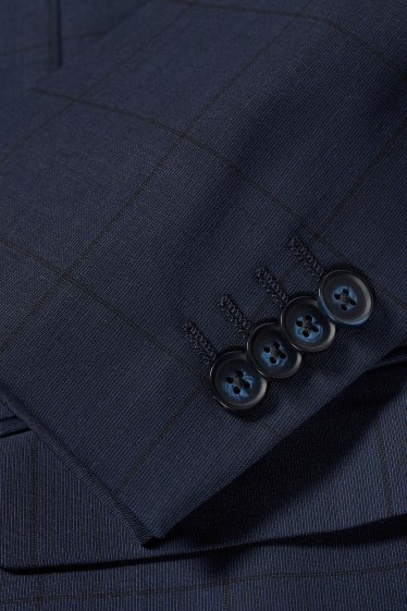 Uomo - Giacca coordinabile - slim fit - LYCRA® - misto lana vergine - blu scuro