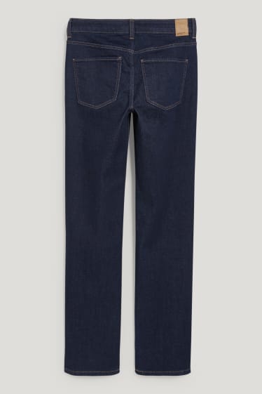 Dámské - Straight jeans - mid waist - džíny - tmavomodré
