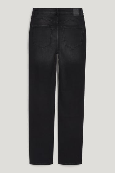 Dámské - Straight jeans - high waist - LYCRA® - džíny - tmavošedé