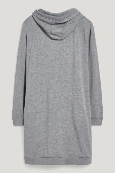Dona - Vestit de punt amb caputxa - gris jaspiat