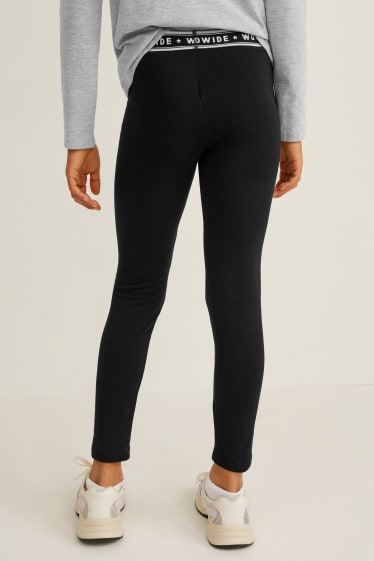Bambine: - Confezione da 5 - leggings - nero