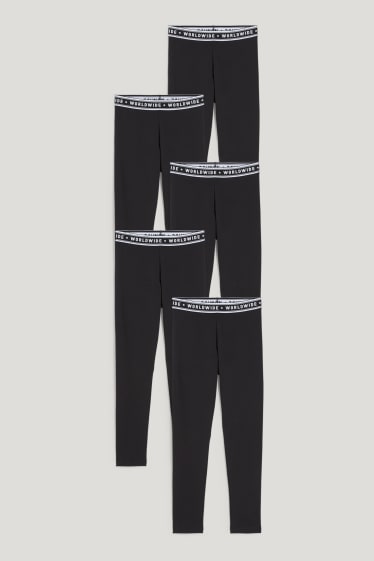 Bambine: - Confezione da 5 - leggings - nero
